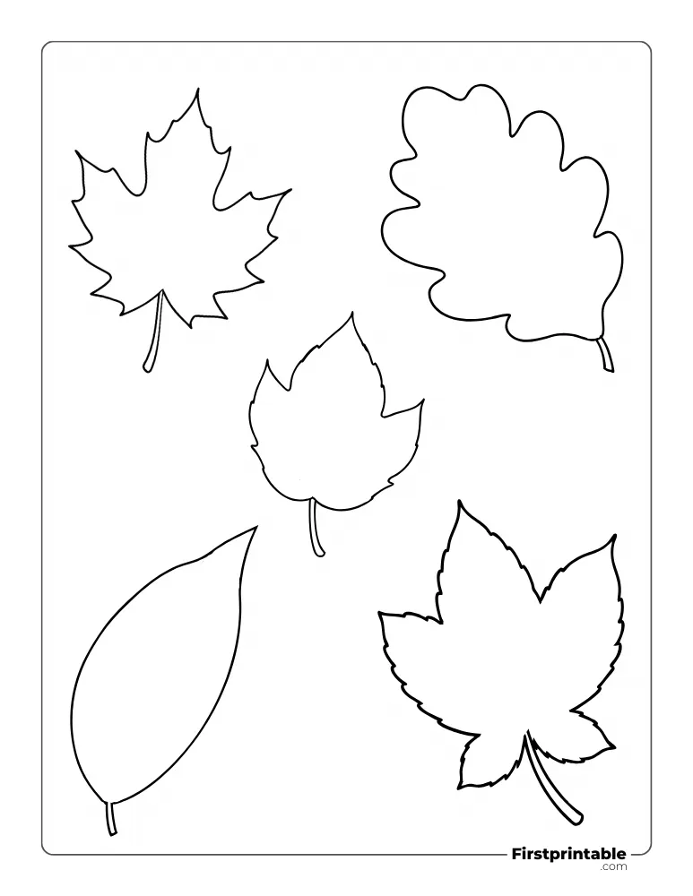 Printable Autumn Leaves Template