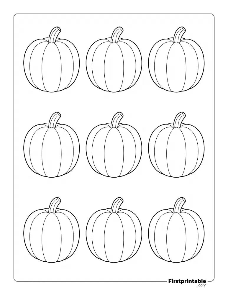 Printable Pumpkin Template -  Small