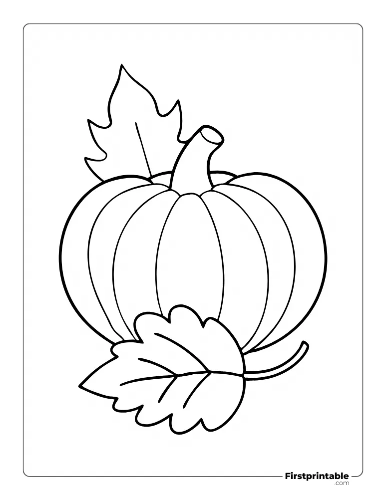 Autumn Pumpkin Coloring Page