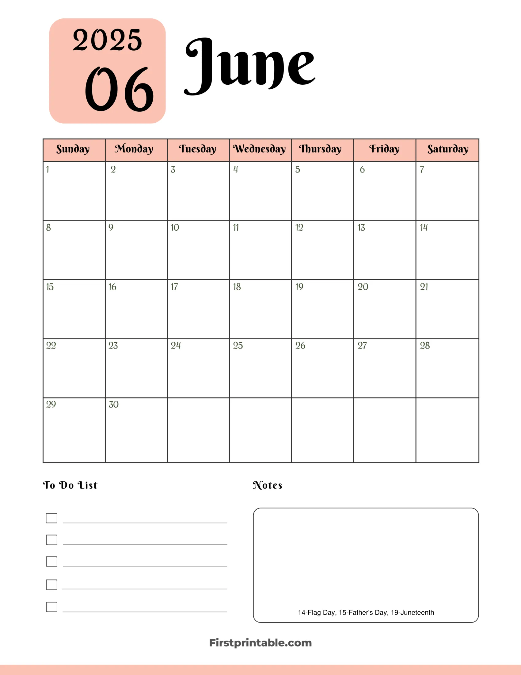 June Calendar 2025 Aesthetic Pink