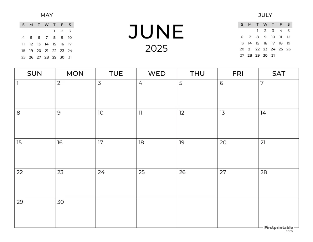 June Calendar 2025