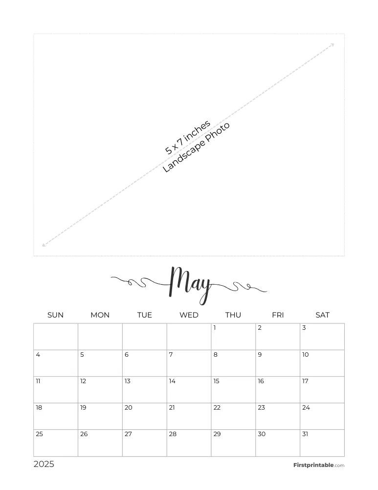 May 2025 Photo Calendar