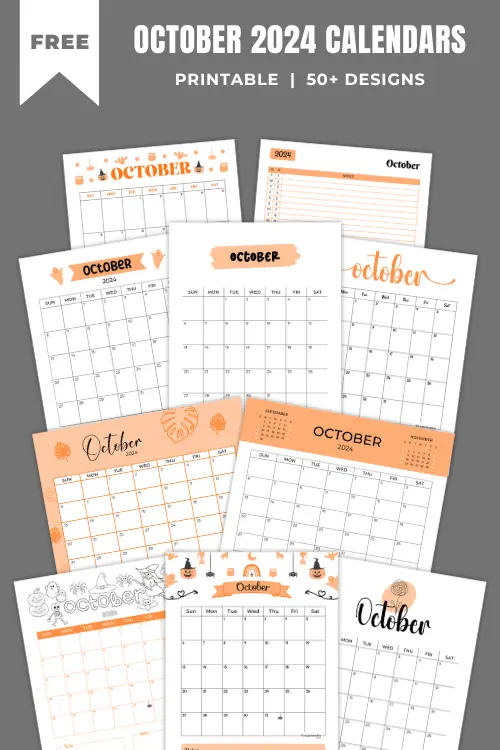 October 2024 Calendars - New!