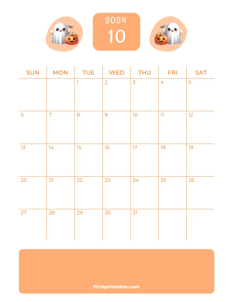 Printable October Calendar 2024 Template 24