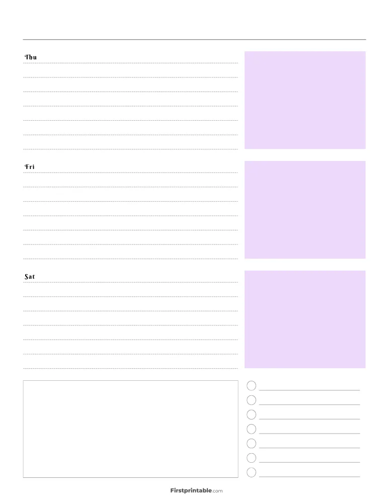 Printable Weekly Planner Template 05 (2)