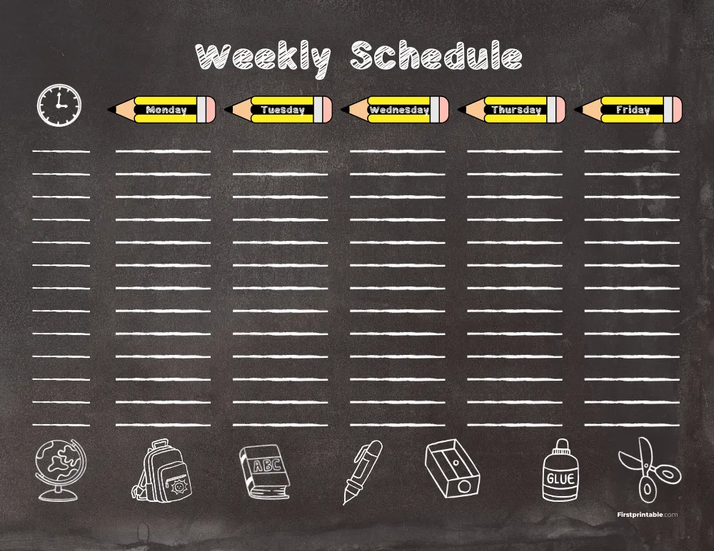 Weekly Schedule Template 12