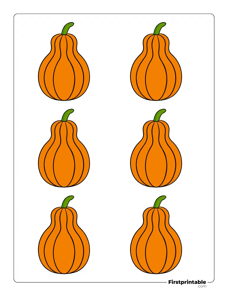 Butternut Squash Pumpkin Template XS Colored