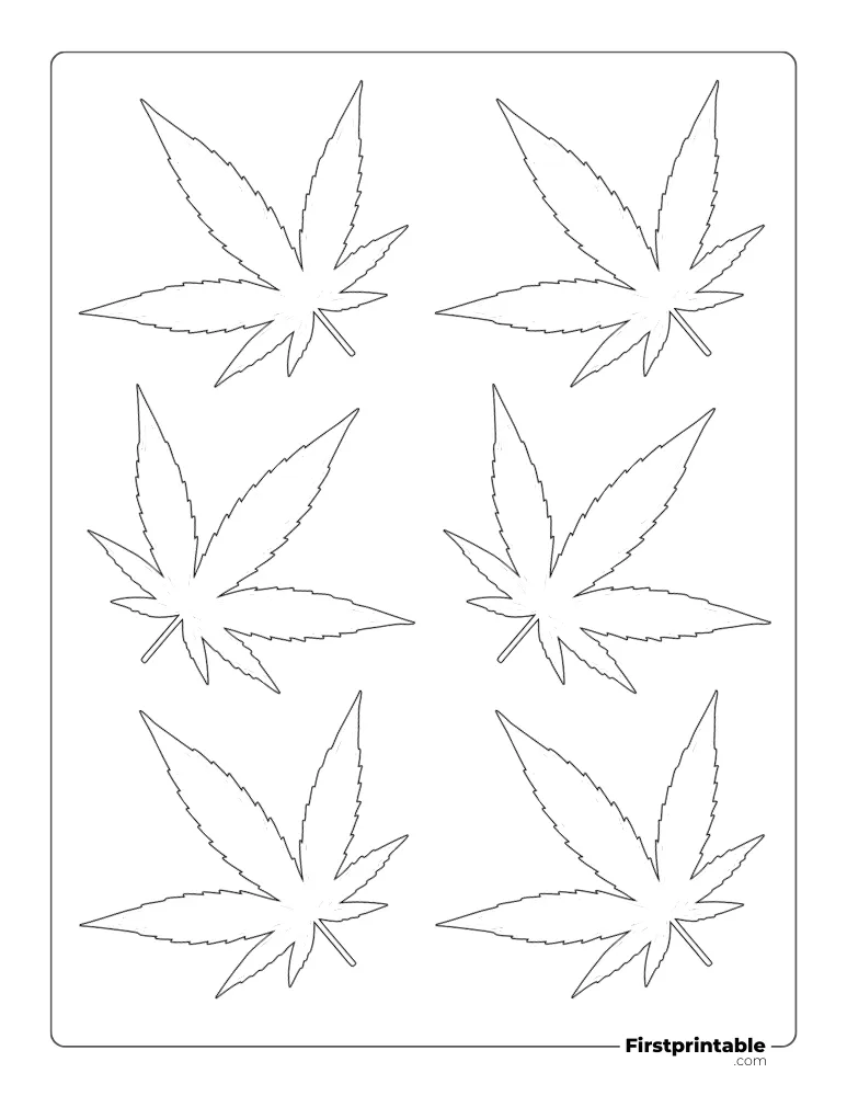 Pot (Cannabis) Leaf Outline - Small