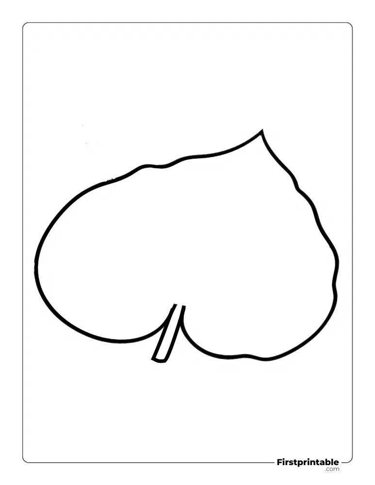 Elephant Leaf Template - Large