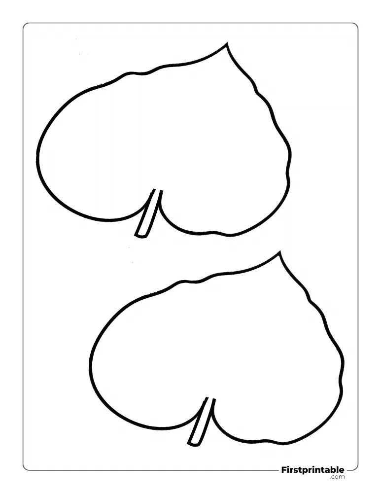 Elephant Leaf Template - Medium