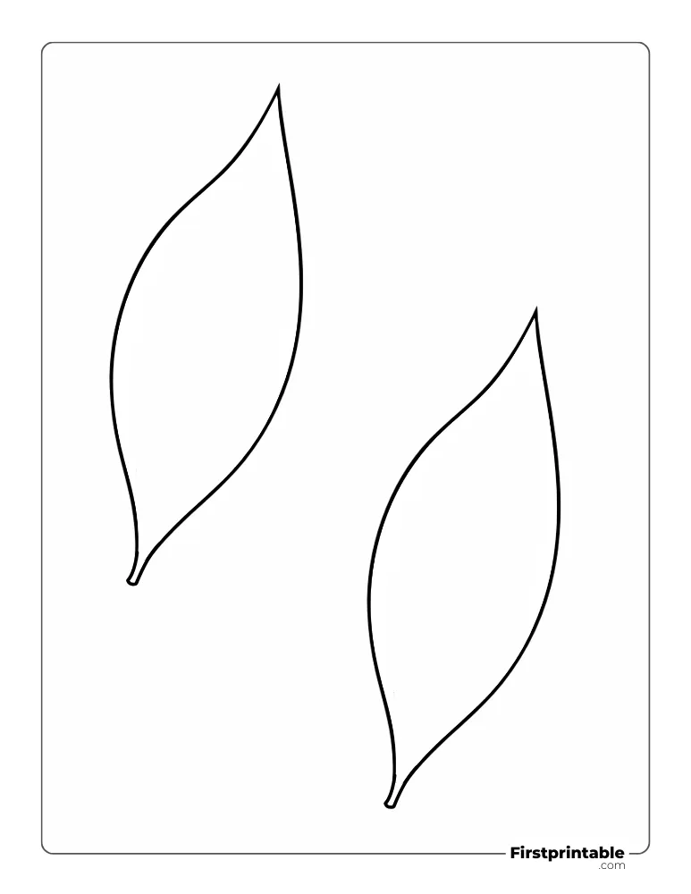 Eucalyptus Gum Leaf Template - Medium