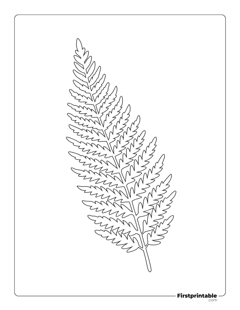 Fern Leaf Template - Large