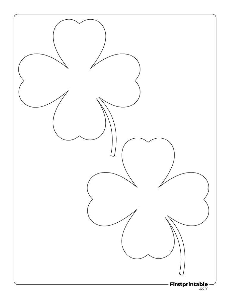 Four Leaf Clover Template - Medium