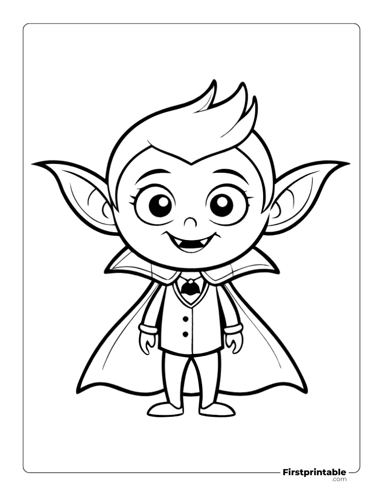 Vampire Coloring Page