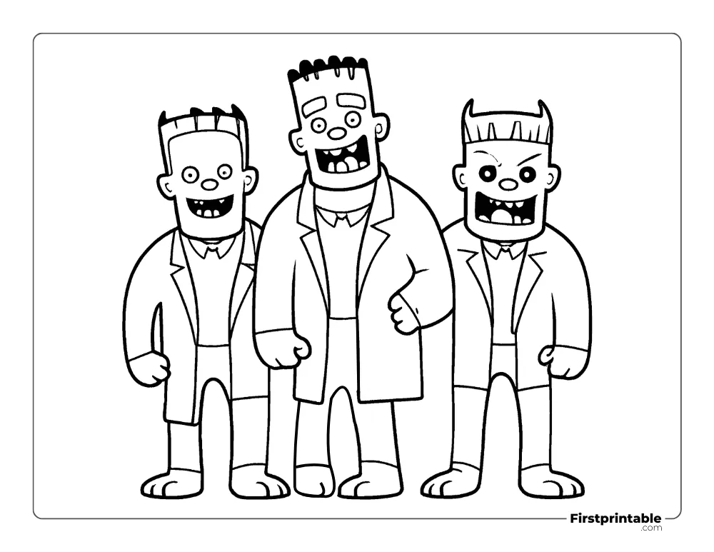 Frankenstein Monster Coloring Page