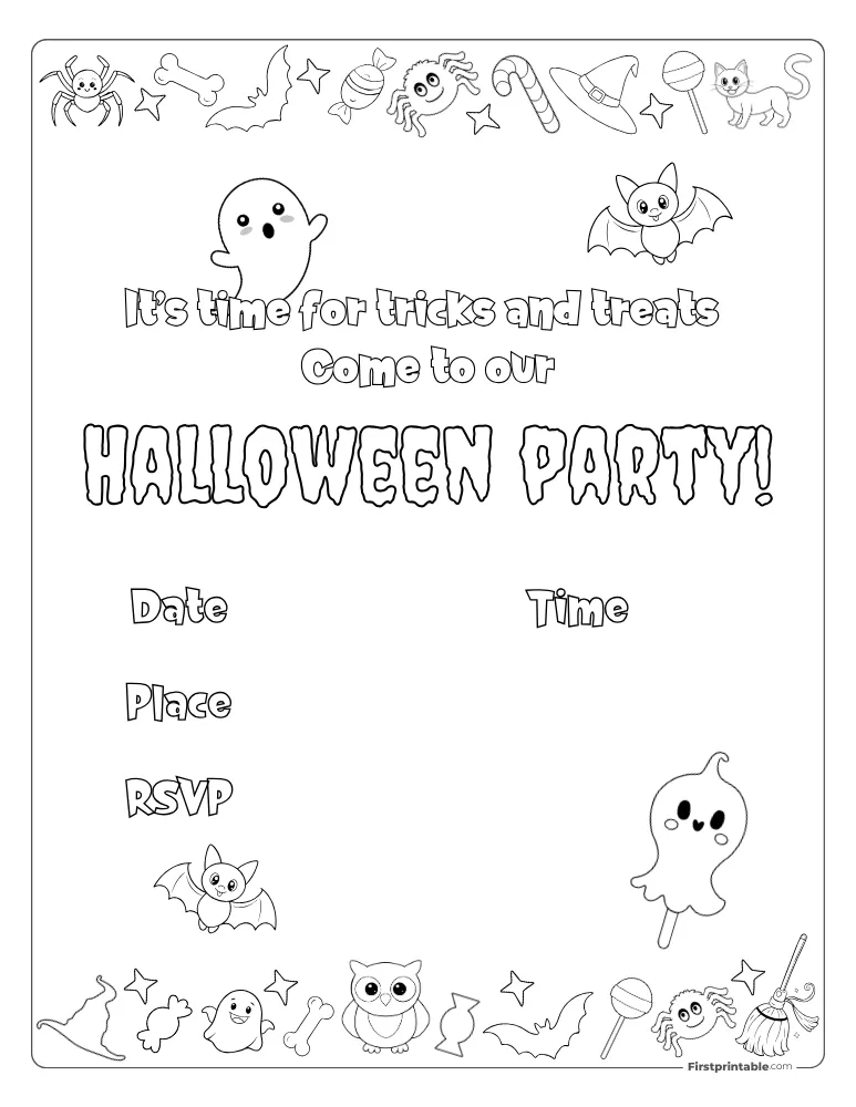 Printable Halloween Party Invitation