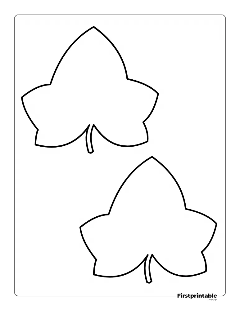 Ivy Leaf Template - Medium