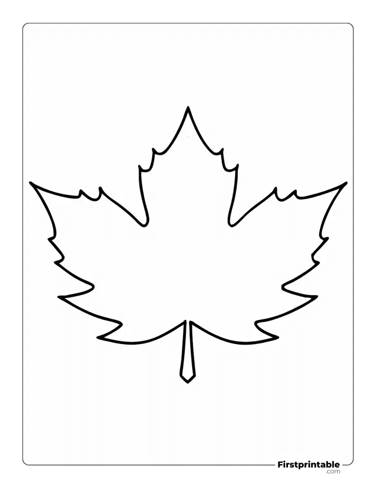 Maple Leaf Template - Large