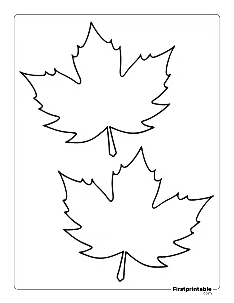 Maple Leaf Template - Medium