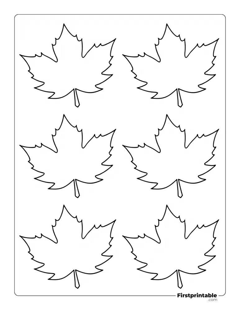 Maple Leaf Template - Small