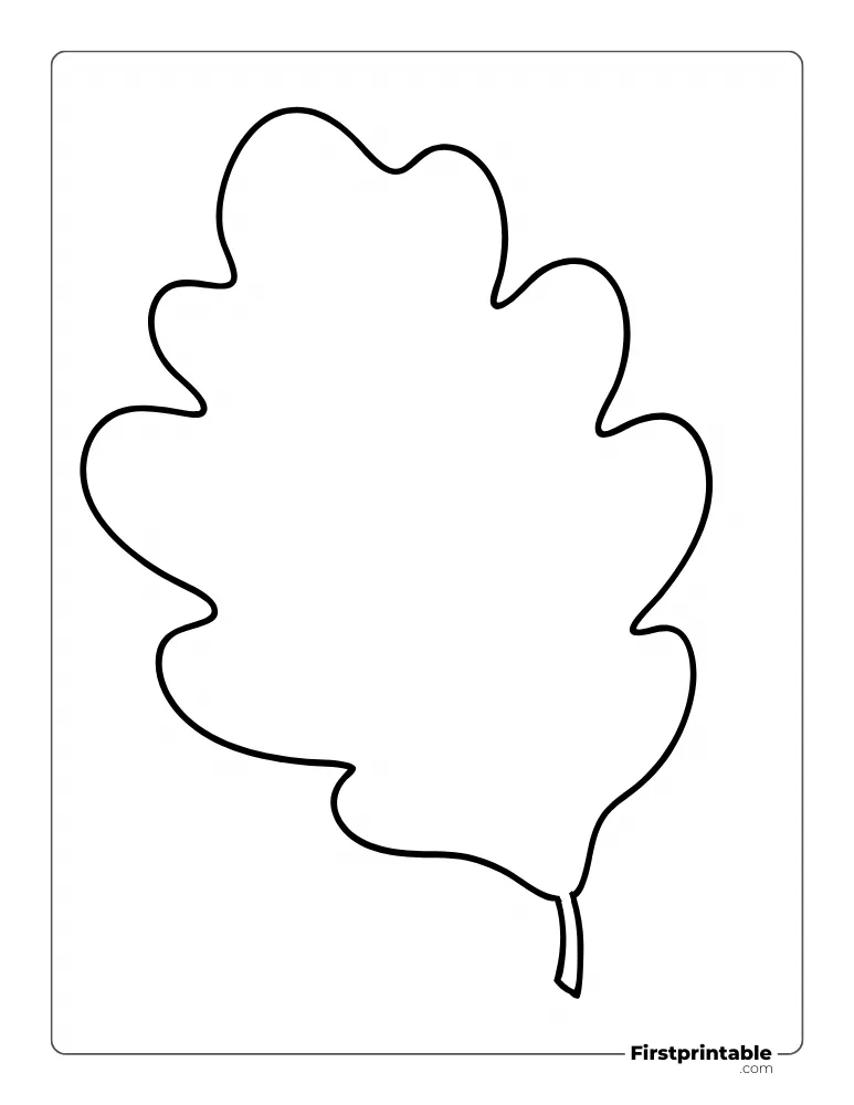 Oak Leaf Template - Large