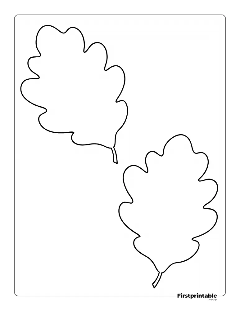 Oak Leaf Template - Medium