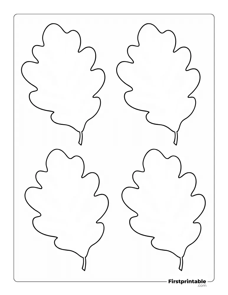 Oak Leaf Template - Small