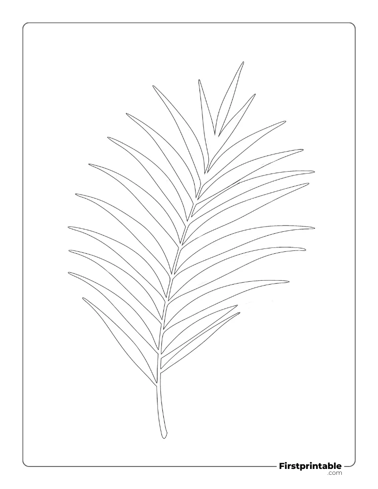 Palm Leaf Template - Large