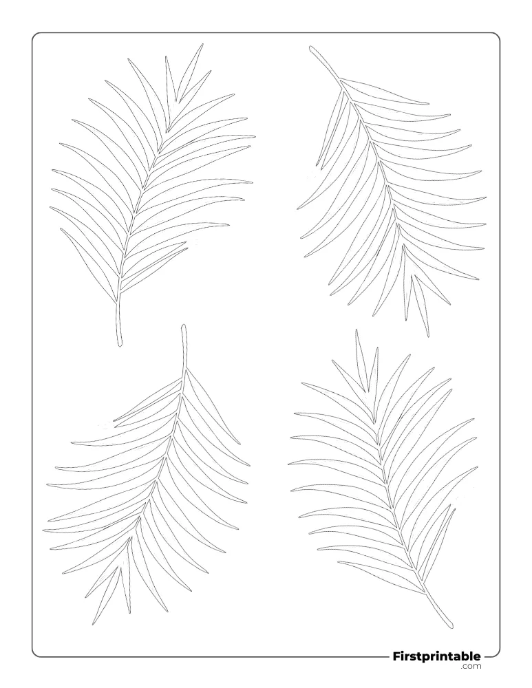 Palm Leaf Template - Small