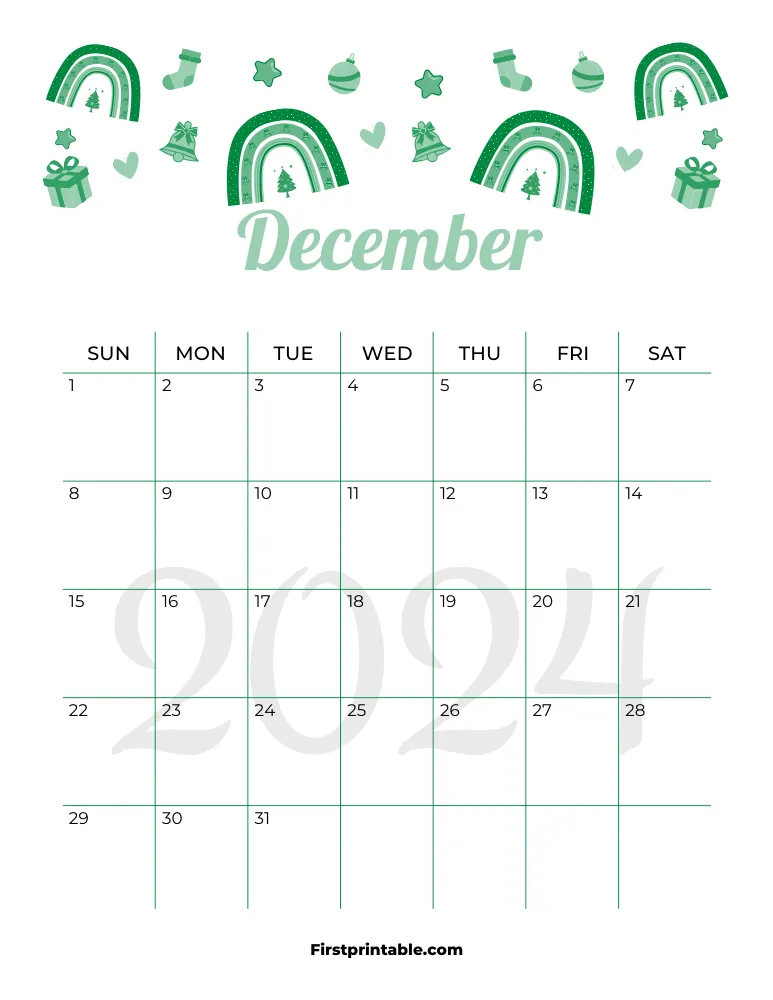 Printable December Calendar 2024 Template 23