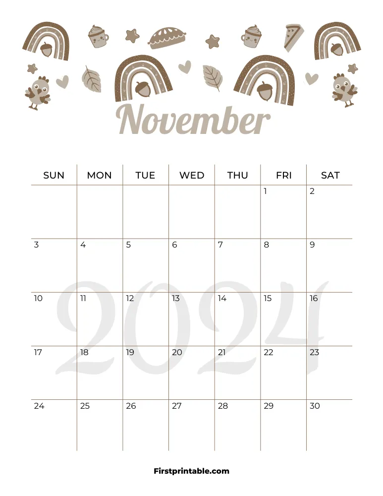 Printable November Calendar 2024 Template 23