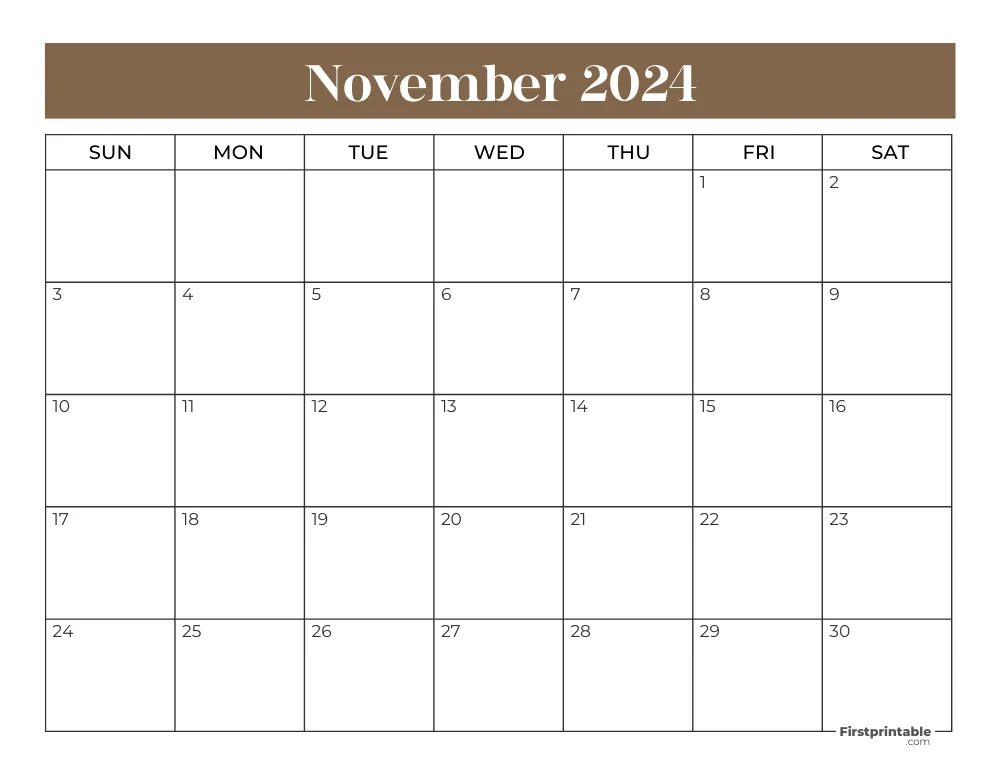 Printable November Calendar 2024 Template 35