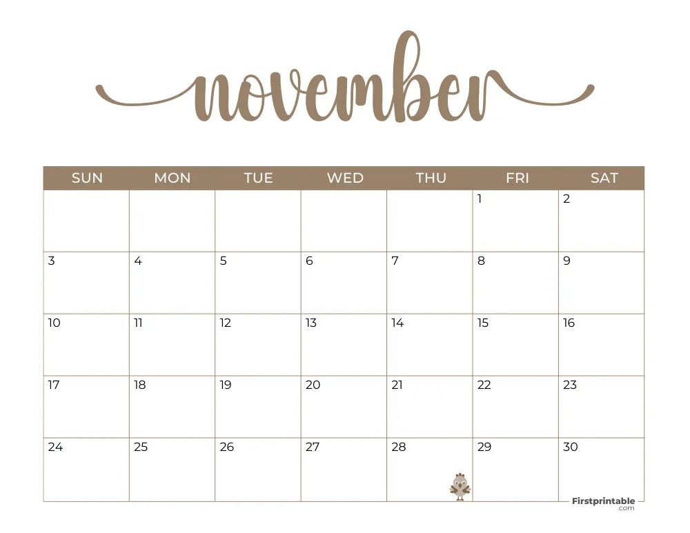 Printable November Calendar 2024 Template 45