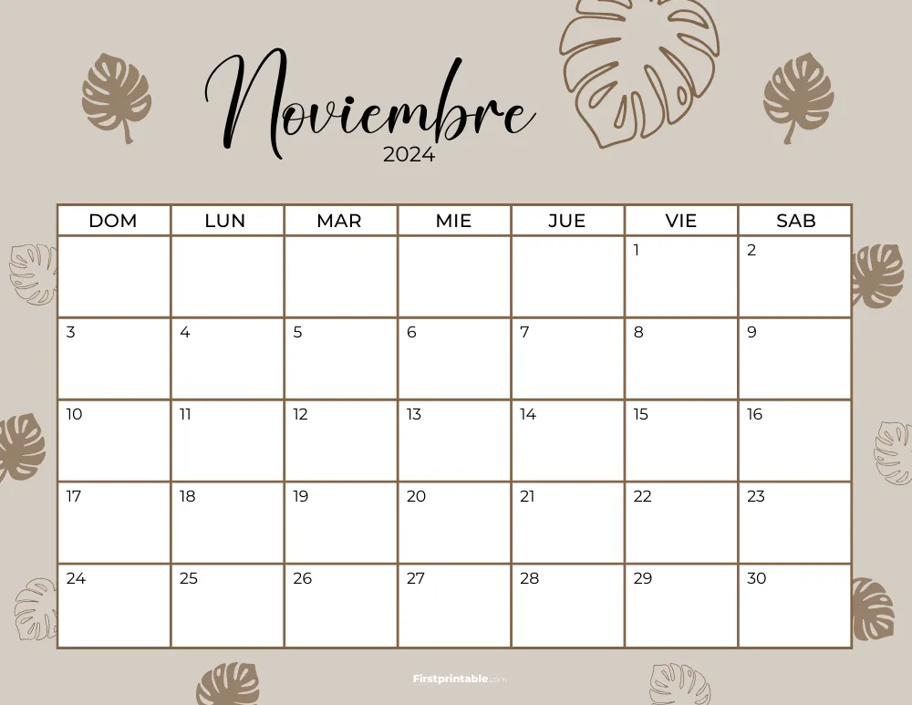 Printable November Calendar 2024 Template 47