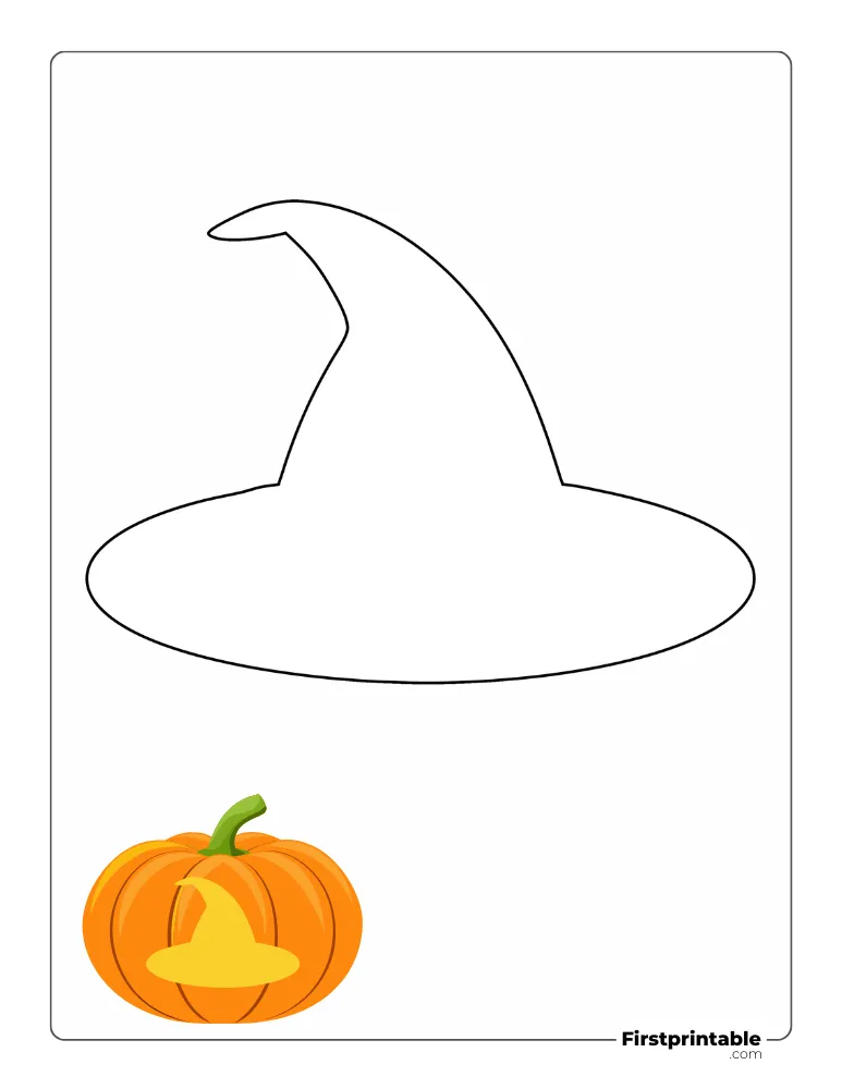 Easy Witch Hat Pumpkin Carving Template