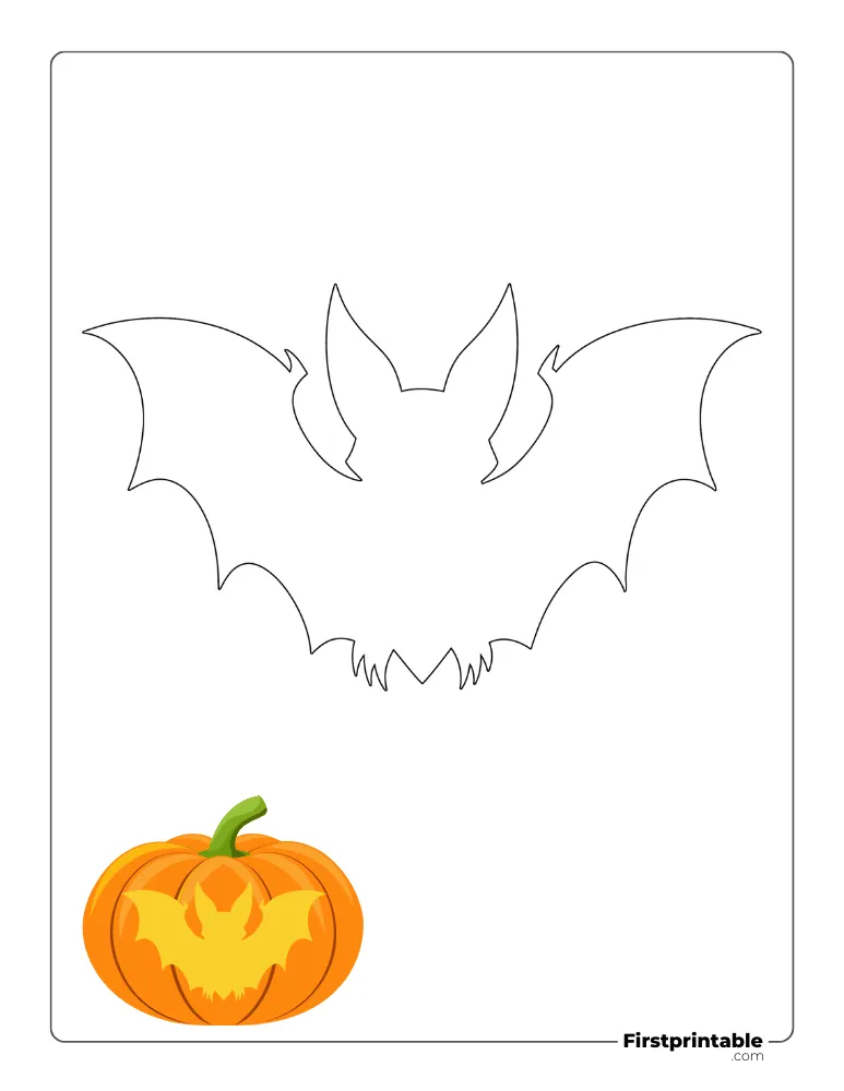 Bat Free Printable Carving Template