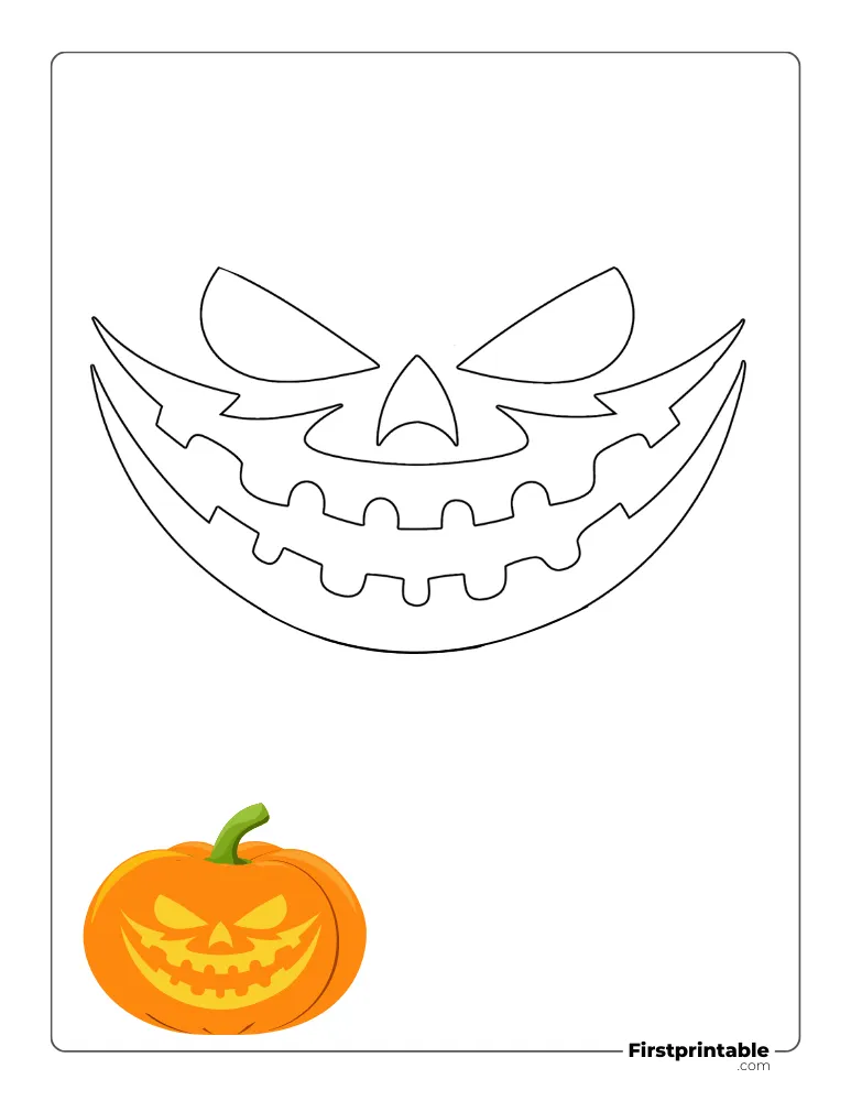 Printable Skull Stencil Template to Carve