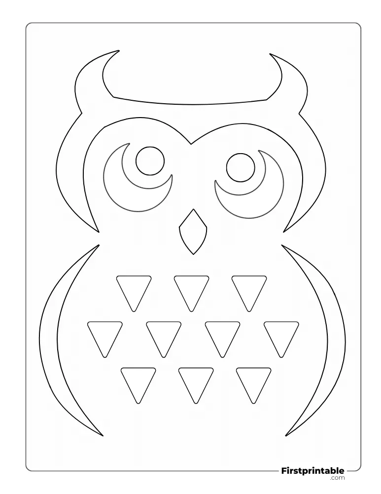 Owl Pumpkin Carving Stencil