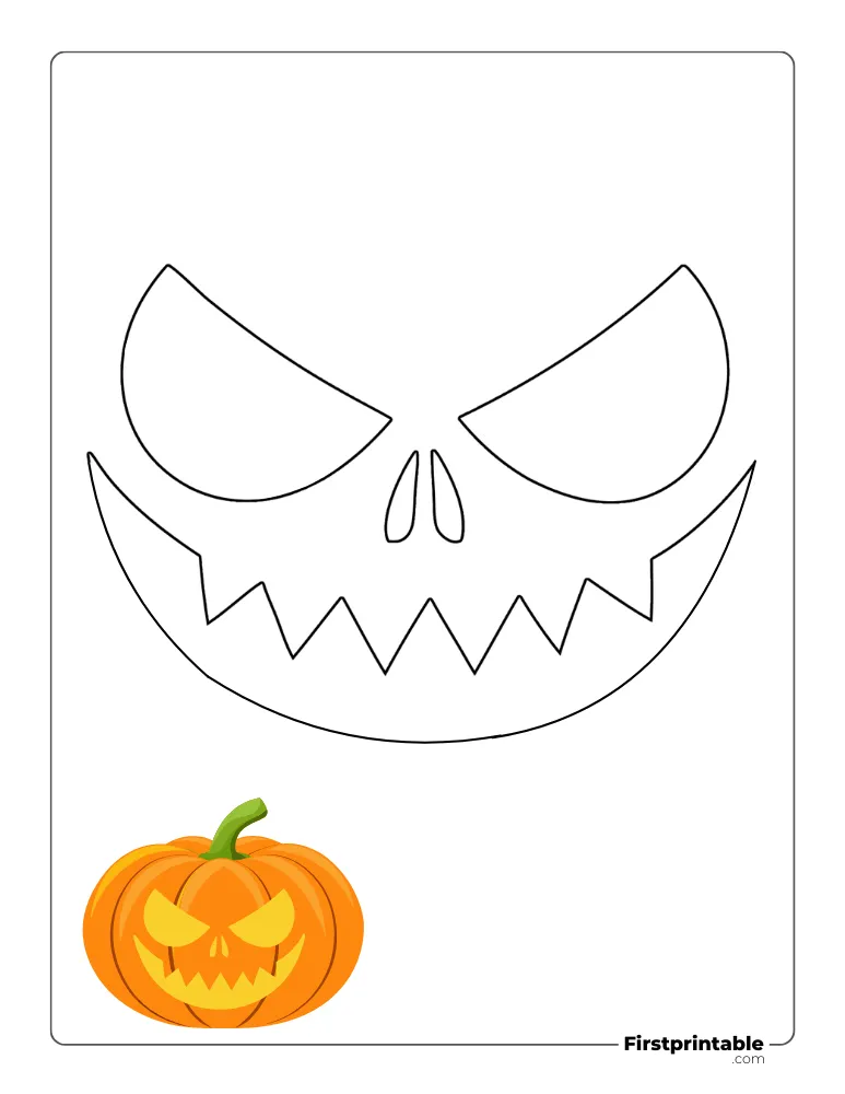 Free Skull Stencil Template for Pumpkin Carving