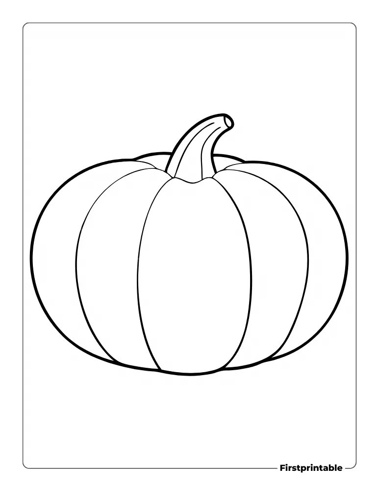 Simple Pumpkin to Print and color