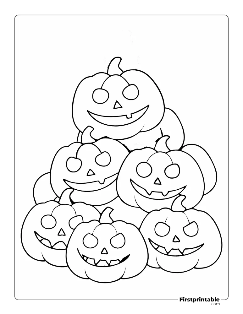 Jack O' Lantern Printable Coloring Page