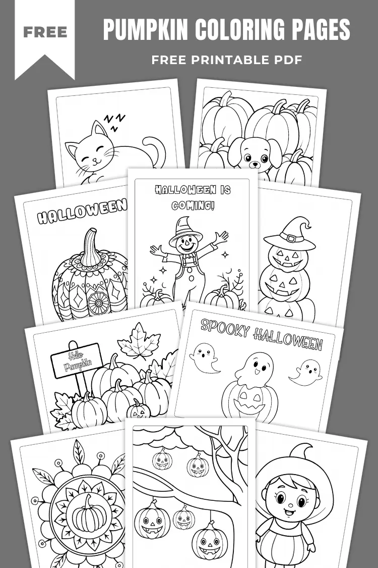 Pumpkin Coloring Pages | 50+ Free Printable PDFs