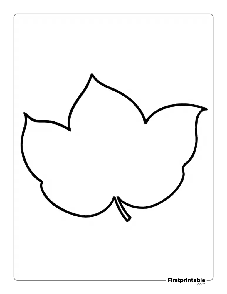 Pumpkin Leaf Template - Large