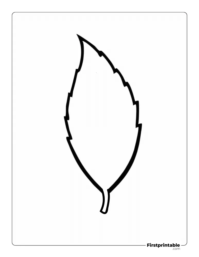 Rose Leaf Template - Large