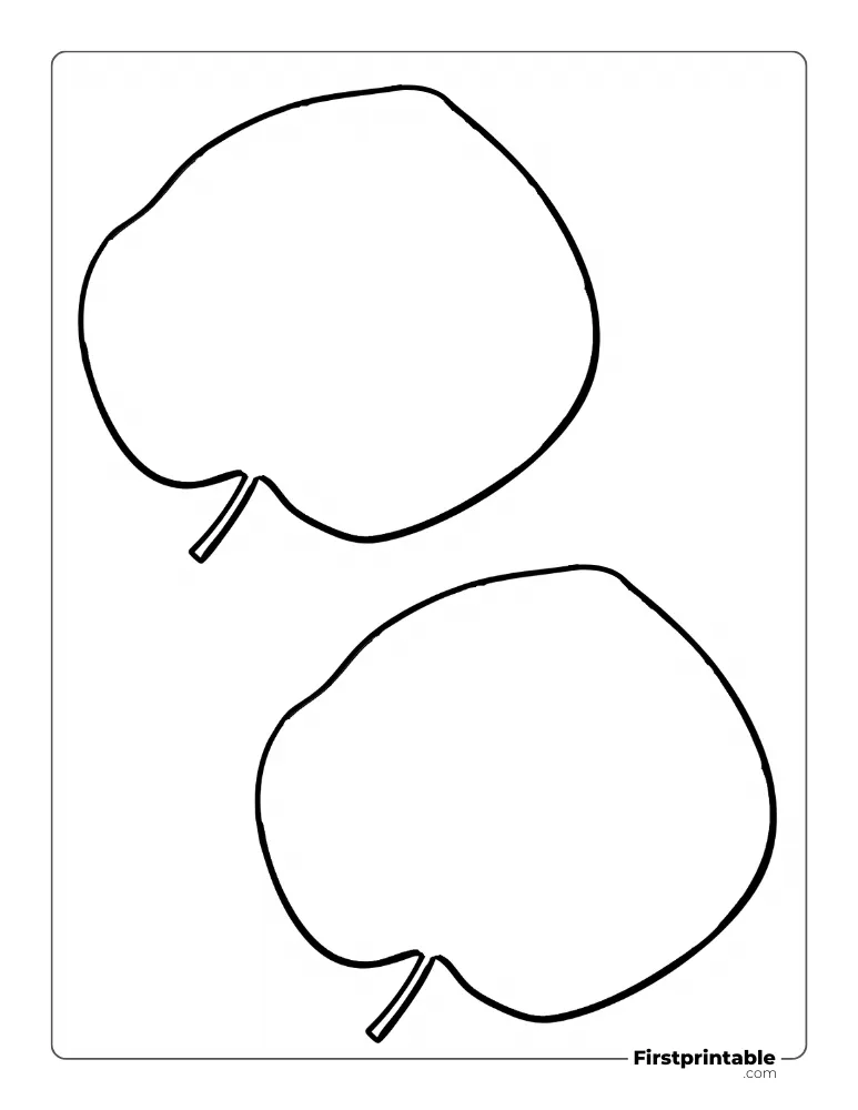 Round Shaped Leaf Template - Medium