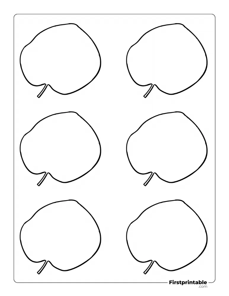 Round Shaped Leaf Template - Small