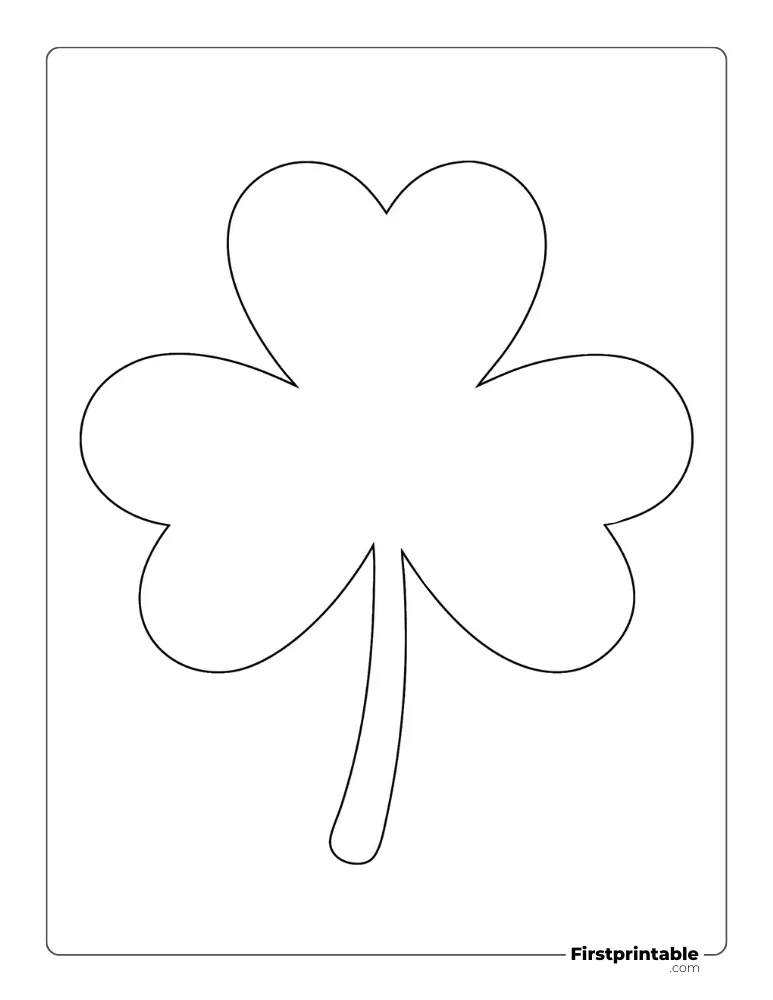 Shamrock Template - Large