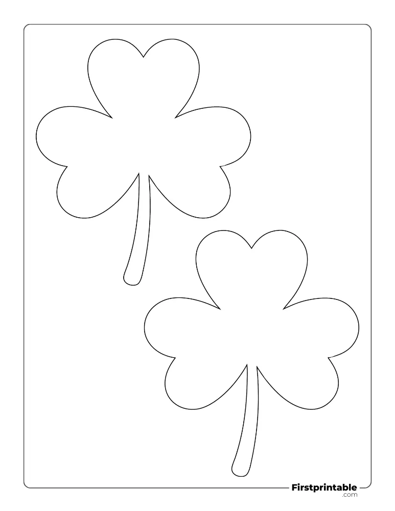 Shamrock Template - Medium