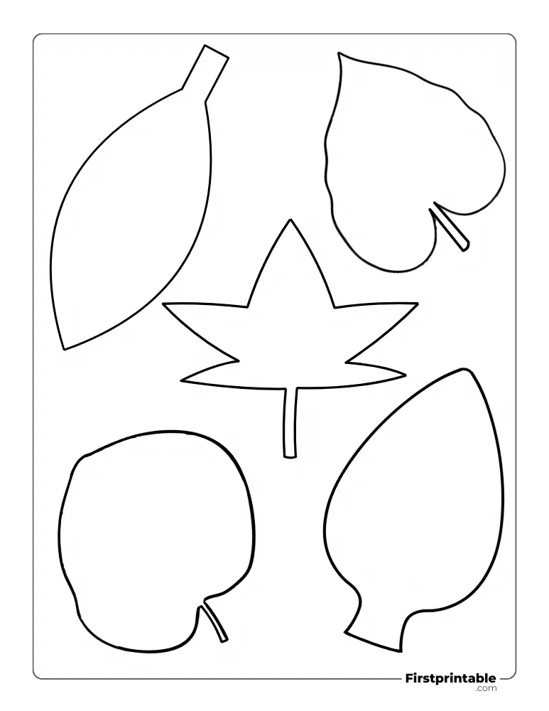 Simple Leaf Template Outline