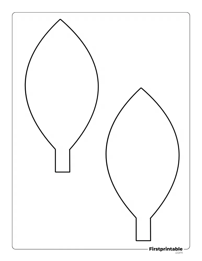 Simple Leaf Template - Medium